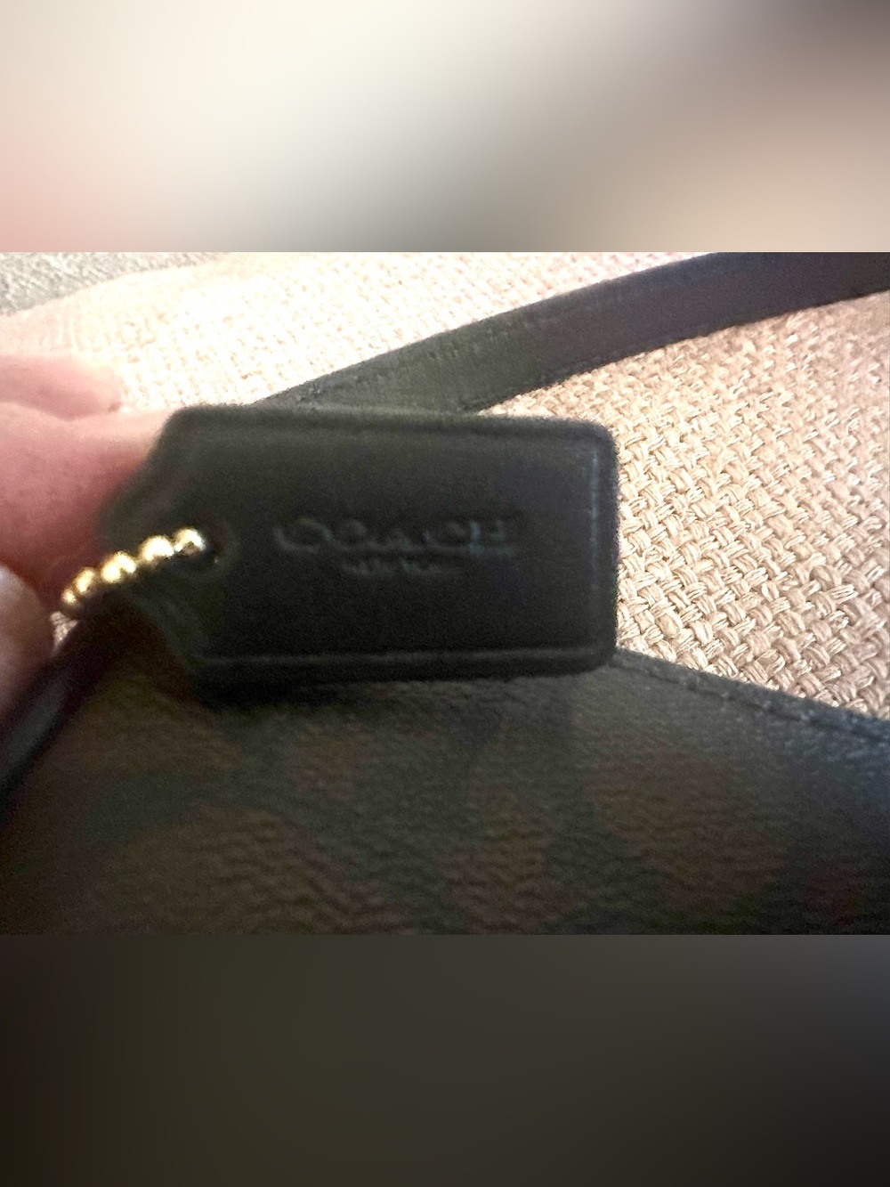 NWOT Coach Signature Brown Black Large Wristlet Clutch Gold Hardware - Picture 10 of 10